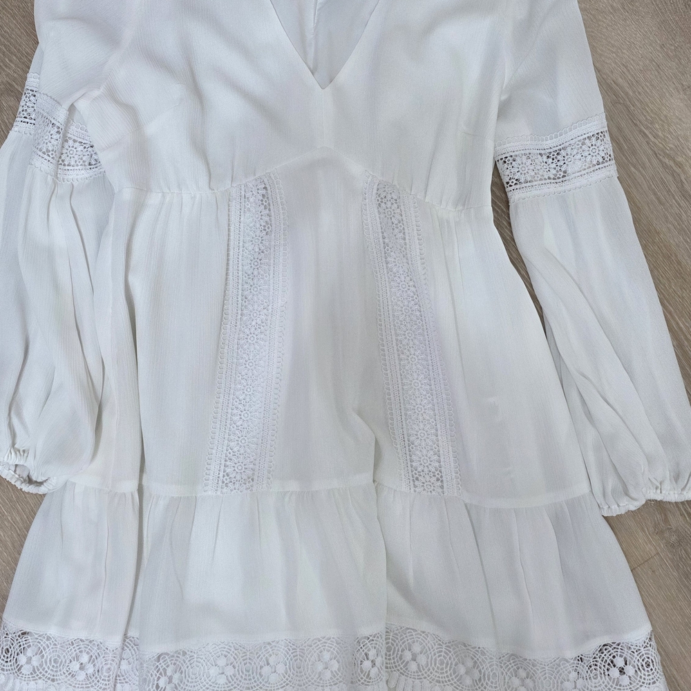 New York & Company White Lace Dress